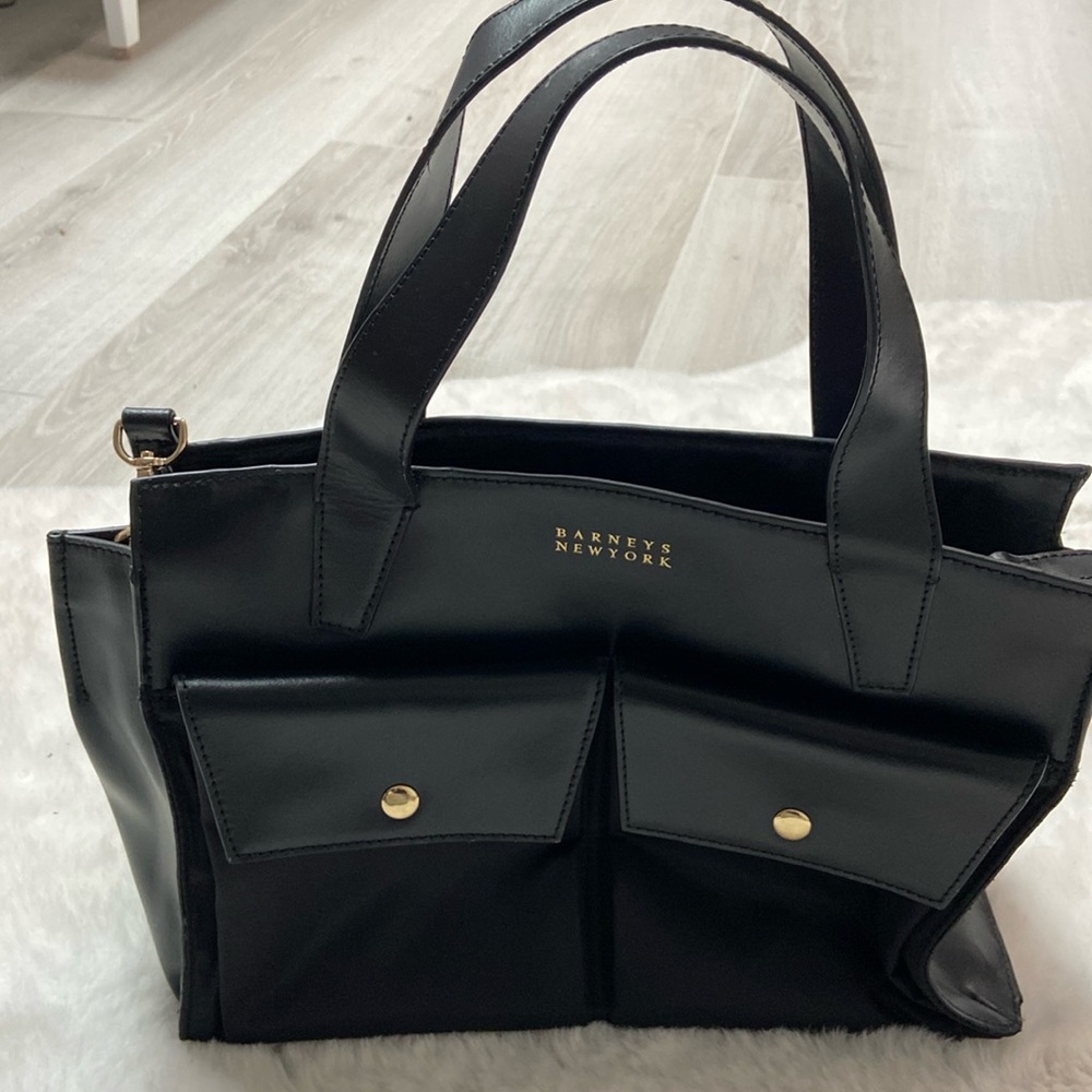 Barneys New York basic black purse medium sized